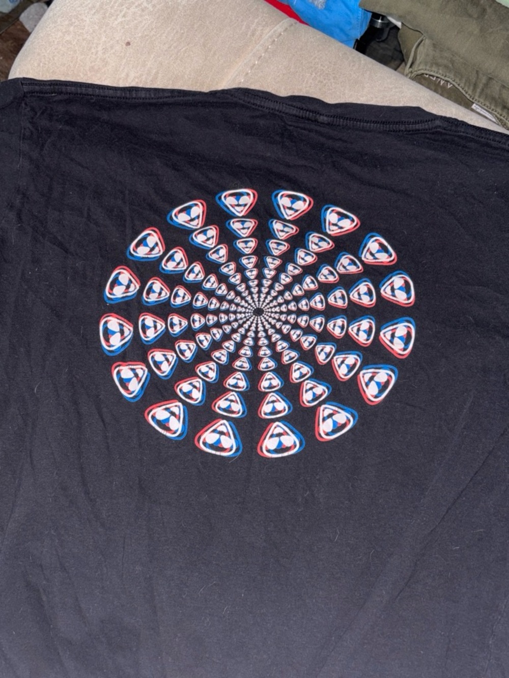 Lost Black Short Sleeve Tee with Red, White & Blue Circular Graphic
